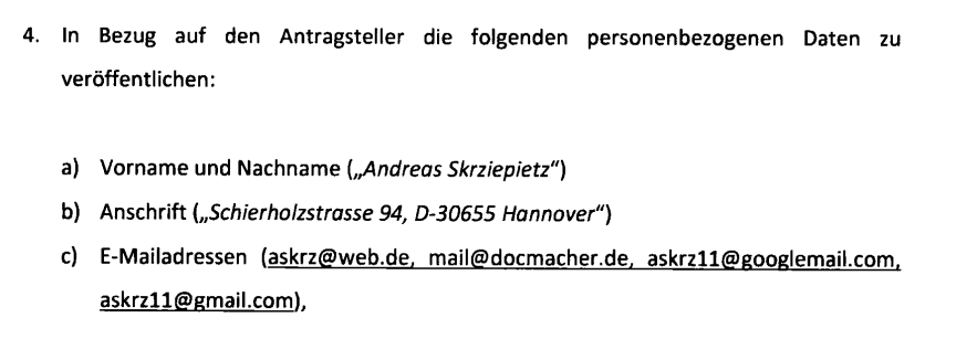 Die Irrungen des Stalkers und „DüVerlaZ“ Andreas Skrziepietz (a.k.a. „Docmacher“, Hannover)