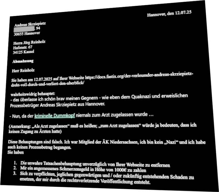 „Der wohl dümmste und kriminellste Abmahner aller Zeiten“ („DukAaZ”) - „Dann heul doch!“