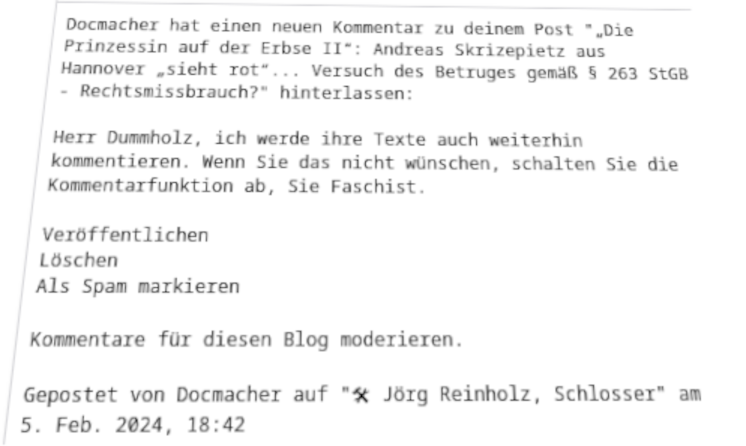 Hurra! Ich habe einen (neuen) Stalker: Ein typischer, auf Hass dressierter Schwurbler.