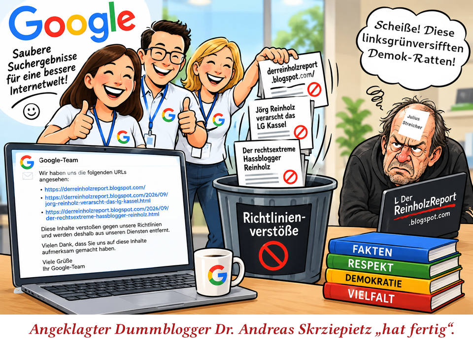 Google schließt Hassblog des angeklagten Andreas Skrziepietz