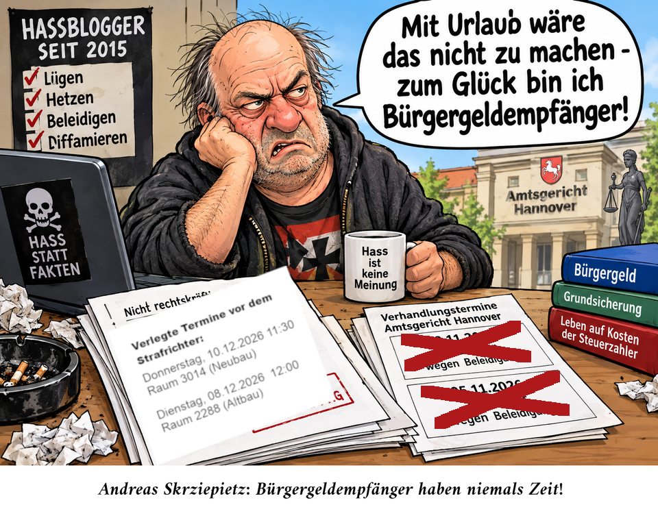 Achtung! Terminverlegungen in Sachen Andreas Skrziepietz